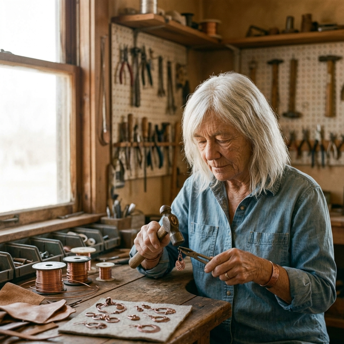 Patricia's Chevron Copper Bracelet