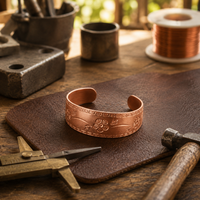 Patricia's Fret Copper Bracelet