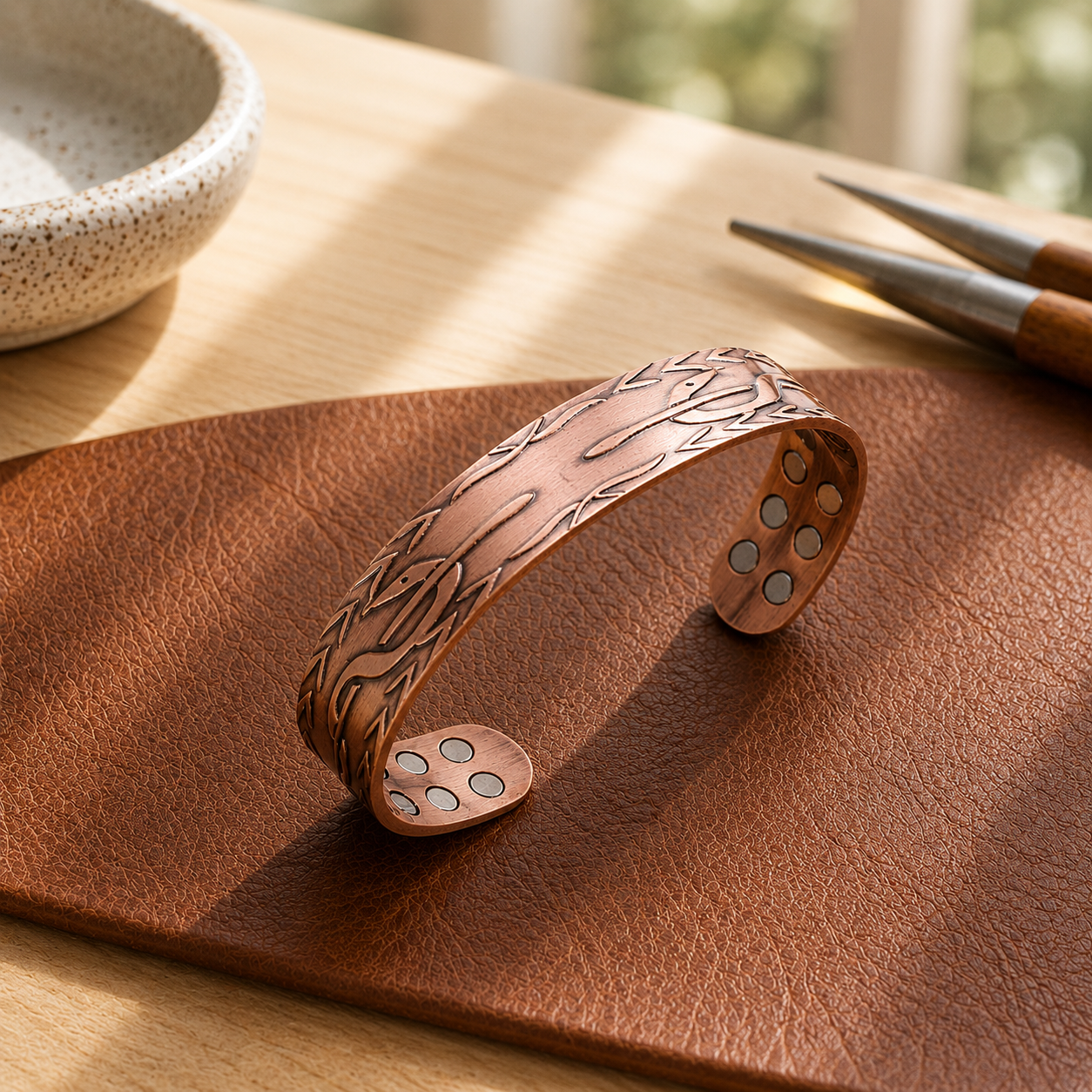 Patricia's Frond Copper Bracelet