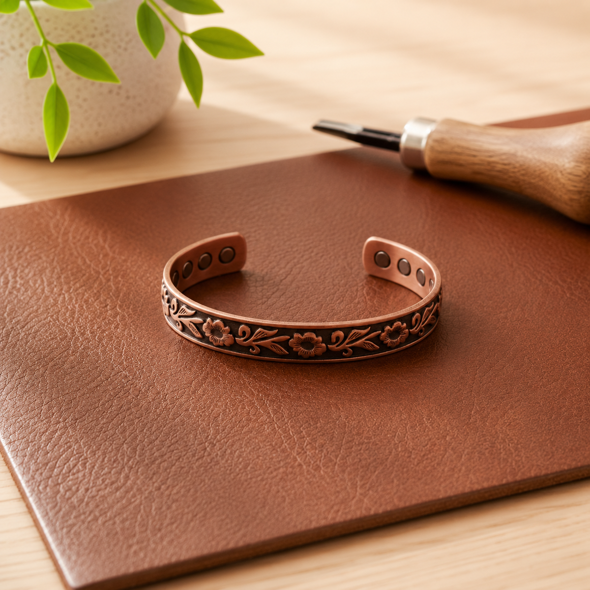 Patricia's Tendril Copper Bracelet