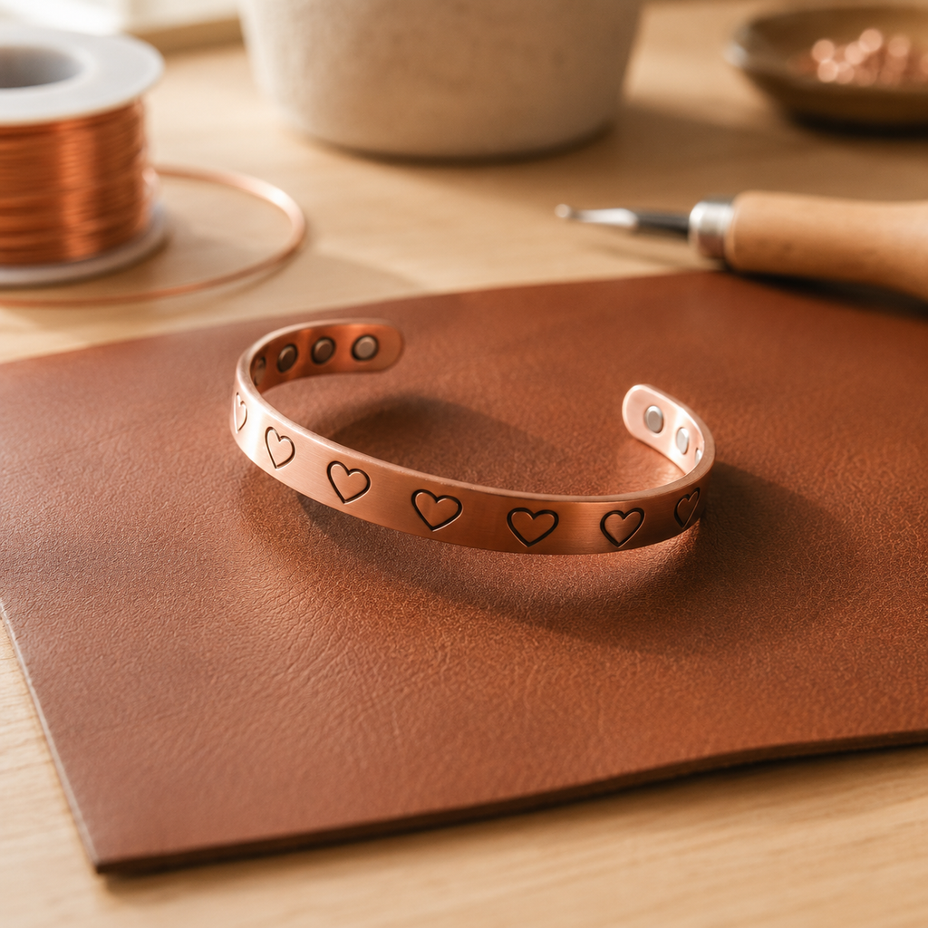 Patricia's Stamp Copper Bracelet