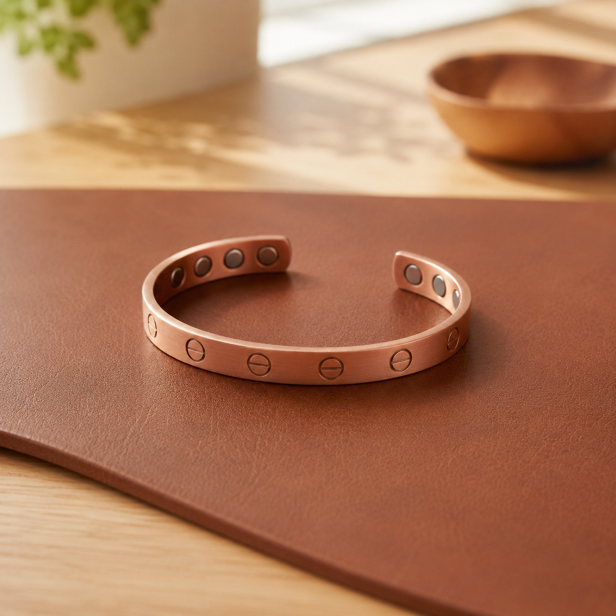 Patricia's Eyelet Copper Bracelet
