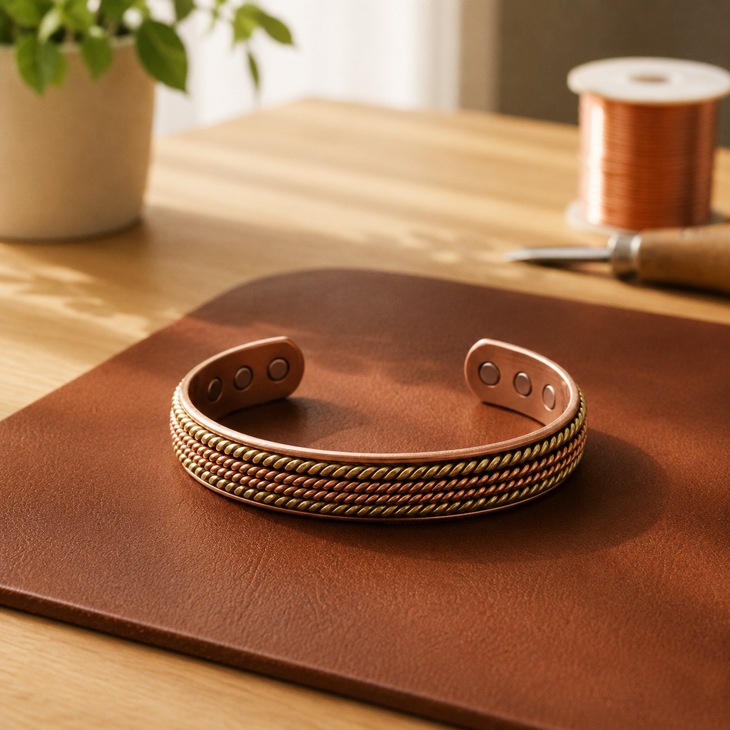 Patricia's Tweed Copper Bracelet