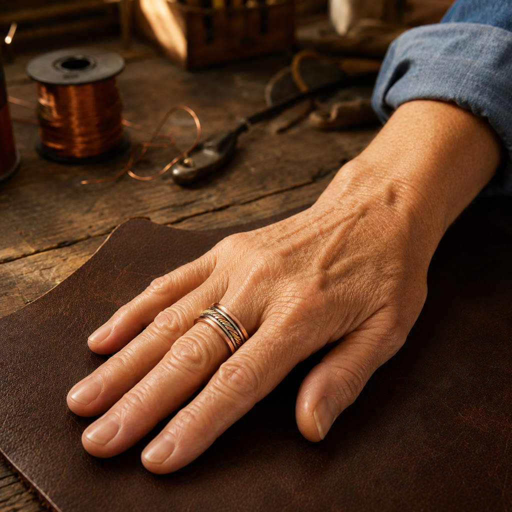 Patricia's Braid Copper Ring