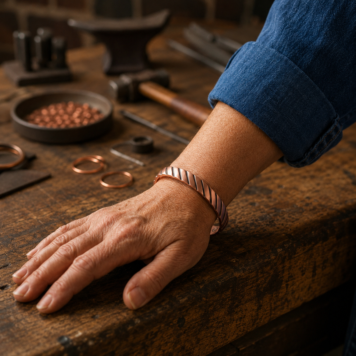 Patricia's Helix Copper Bracelet