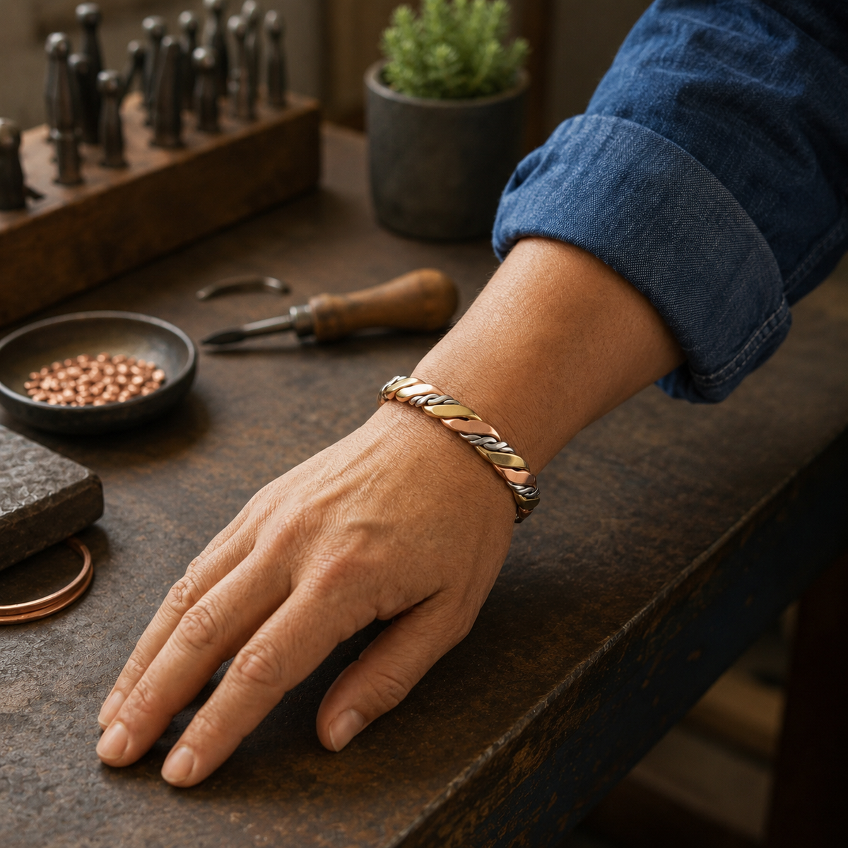 Patricia's Tricolor Copper Bracelet